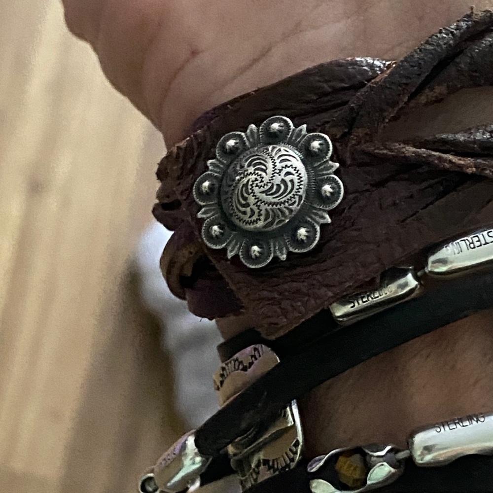 Vintage SS turquoise leather bracelet - Picture 4 of 4